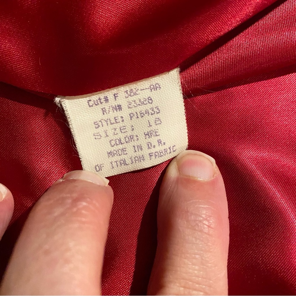 Pendleton Coat Women’s 18 Red Cashmere Blend Overcoat Single Breasted Button Dn. - Picture 9 of 10